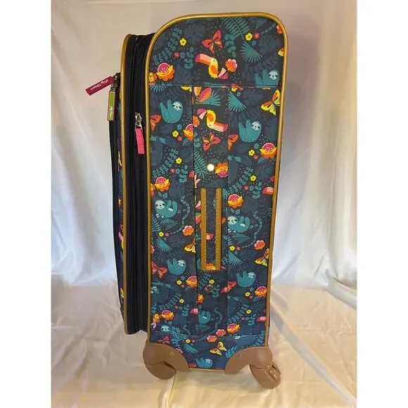 Lily Bloom Luggage 24" Expandable Sloth To Me Navy - Picture 6 of 11